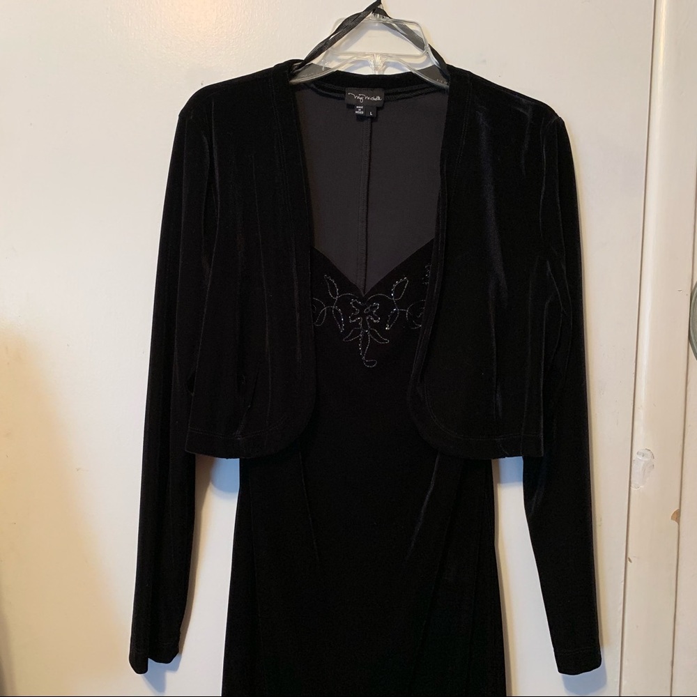 black gown